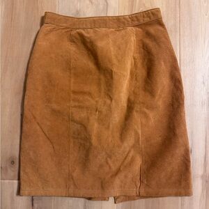 Vintage Suede Leather Global Identity Skirt Size 9/10